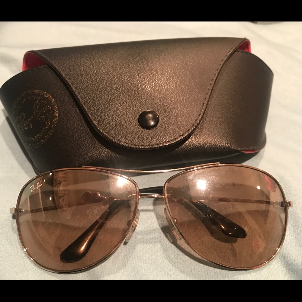 Ray Ban Silver Aviator Sunglasses